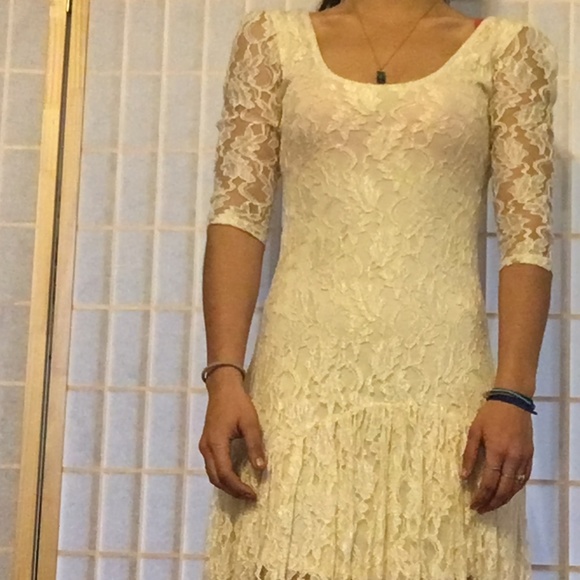 White Lace Mini Dress XS (Ecoté - UO Brand) - Picture 5 of 7